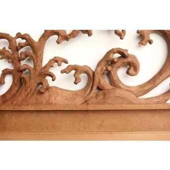 茂一作 木彫欄間 雲龍図 2枚1組　R0233Y 