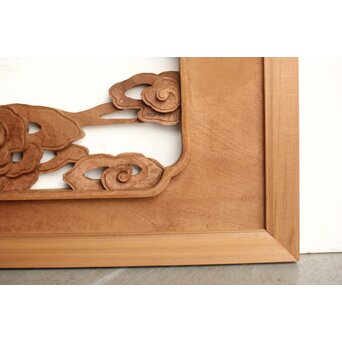 茂一作 木彫欄間 雲龍図 2枚1組　R0233Y 