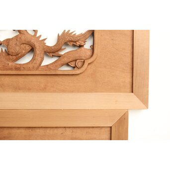 茂一作 木彫欄間 雲龍図 2枚1組　R0233Y 