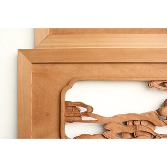 茂一作 木彫欄間 雲龍図 2枚1組　R0233Y 