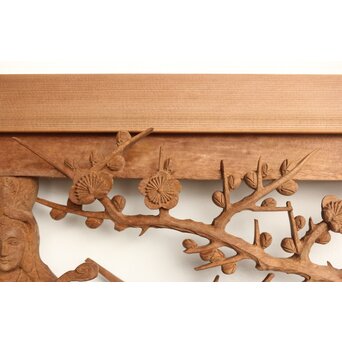 巧介作 木彫欄間 七福神図 2枚1組　R0234Y 