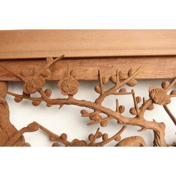 巧介作 木彫欄間 七福神図 2枚1組　R0234Y 