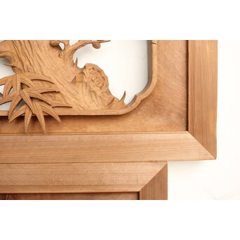 巧介作 木彫欄間 七福神図 2枚1組　R0234Y 