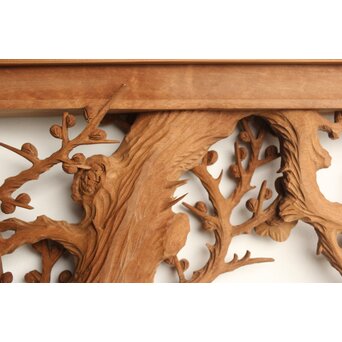 巧介作 木彫欄間 七福神図 2枚1組　R0234Y 