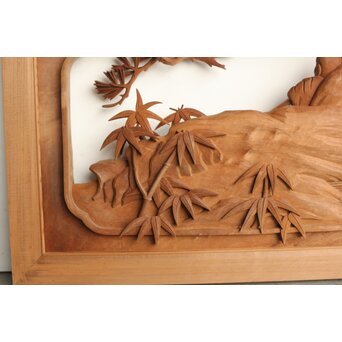 巧介作 木彫欄間 七福神図 2枚1組　R0234Y 