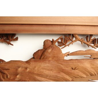 巧介作 木彫欄間 七福神図 2枚1組　R0234Y 