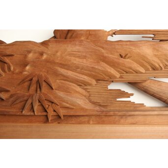 巧介作 木彫欄間 七福神図 2枚1組　R0234Y 