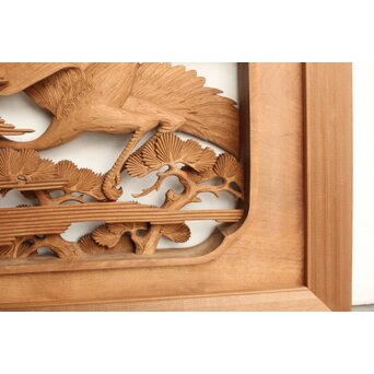 巧介作 木彫欄間 七福神図 2枚1組　R0234Y 