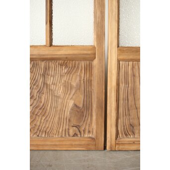 多種ガラス 細分割 緑黄色ガラス建具 2枚1組　GD0121Y 