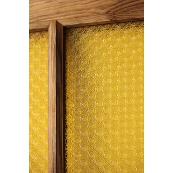 多種ガラス 細分割 緑黄色ガラス建具 2枚1組　GD0121Y 