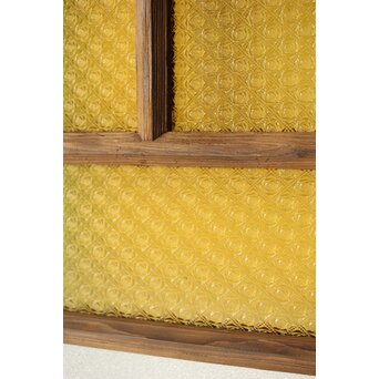 多種ガラス 細分割 緑黄色ガラス建具 2枚1組　GD0121Y 