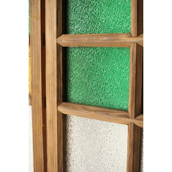 多種ガラス 細分割 緑黄色ガラス建具 2枚1組　GD0121Y 