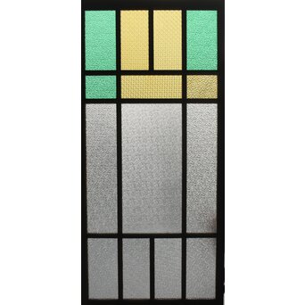 多種ガラス 細分割 緑黄色ガラス建具 2枚1組　GD0121Y 