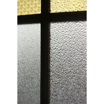 多種ガラス 細分割 緑黄色ガラス建具 2枚1組　GD0121Y 