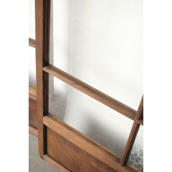 桜模様と緑色ガラスの建具 2枚1組　GD0122YD 