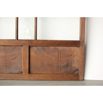 桜模様と緑色ガラスの建具 2枚1組　GD0122YD 