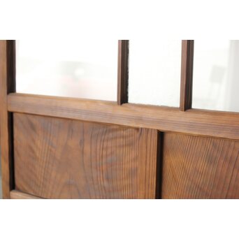 桜模様と緑色ガラスの建具 2枚1組　GD0122YD 