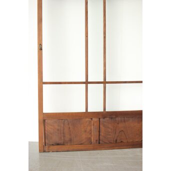 桜模様と緑色ガラスの建具 2枚1組　GD0122YD 