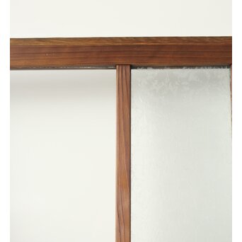 桜模様と緑色ガラスの建具 2枚1組　GD0122YD 