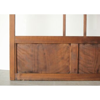 桜模様と緑色ガラスの建具 2枚1組　GD0122YD 