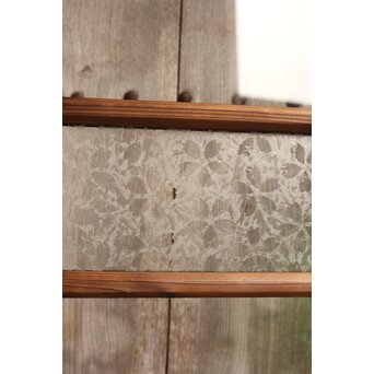 桜模様と緑色ガラスの建具 2枚1組　GD0122YD 