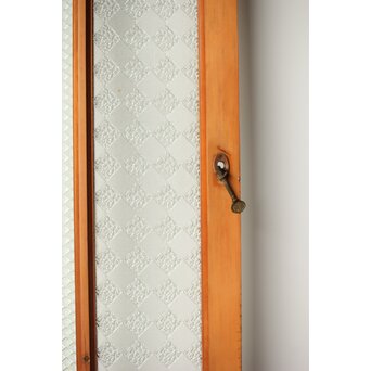 プレスと緑色ガラスの中型建具 2枚1組　GD0124 