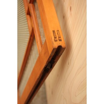 プレスと緑色ガラスの中型建具 2枚1組　GD0124 