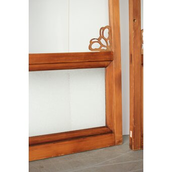 蝶型隅化粧 中型ゆらゆらガラス戸M 2枚1組　GD0125 