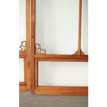 蝶型隅化粧 中型ゆらゆらガラス戸M 2枚1組　GD0125 