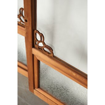 蝶型隅化粧 中型ゆらゆらガラス戸M 2枚1組　GD0125 