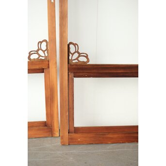 蝶型隅化粧 中型ゆらゆらガラス戸M 2枚1組　GD0125 