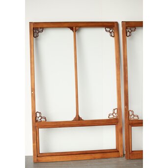 蝶型隅化粧 中型ゆらゆらガラス戸M 2枚1組　GD0125 