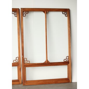 蝶型隅化粧 中型ゆらゆらガラス戸M 2枚1組　GD0125 