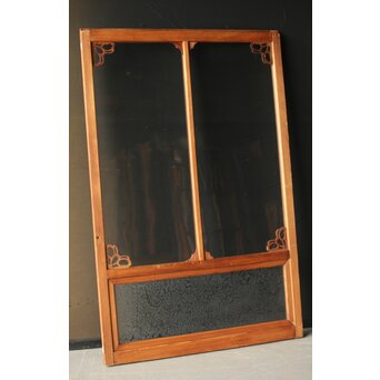 蝶型隅化粧 中型ゆらゆらガラス戸M 2枚1組　GD0125 