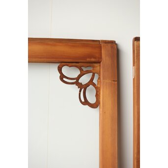 蝶型隅化粧 中型ゆらゆらガラス戸M 2枚1組　GD0125 