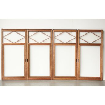松皮菱組子のガラス窓 4枚1組　GD0131 