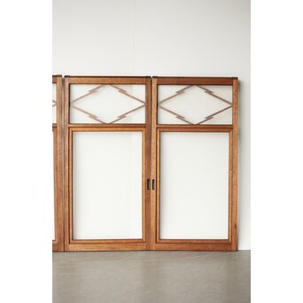 松皮菱組子のガラス窓 4枚1組　GD0131 