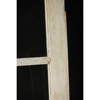 白いアンティークガラスドア　D186 