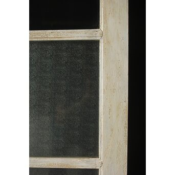 白いアンティークガラスドア　D186 