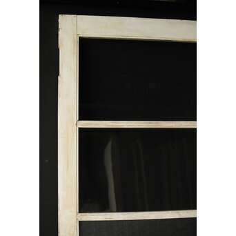 白いアンティークガラスドア　D186 