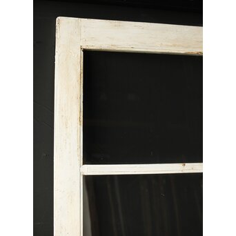 白いアンティークガラスドア　D186 