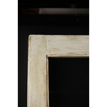 白いアンティークガラスドア　D186 