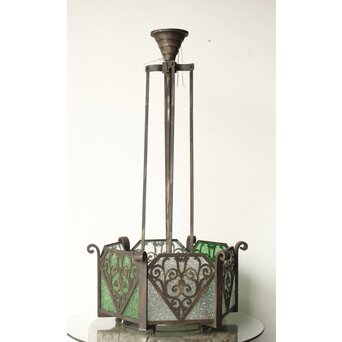 唐草模様 大シャンデリア照明　A041