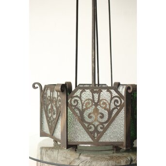 唐草模様 大シャンデリア照明　A041 