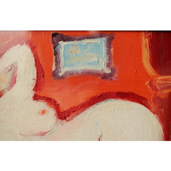 油彩4号 裸婦 額装　Z312 