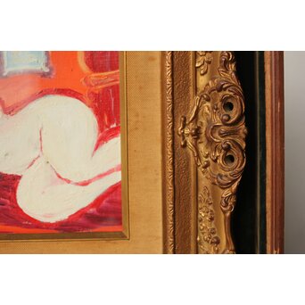 油彩4号 裸婦 額装　Z312 