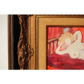 油彩4号 裸婦 額装　Z312 