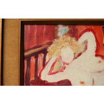 油彩4号 裸婦 額装　Z312 