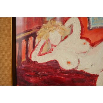 油彩4号 裸婦 額装　Z312 