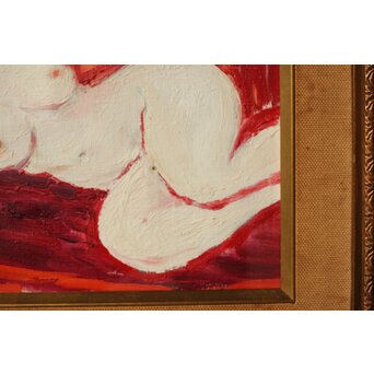 油彩4号 裸婦 額装　Z312 